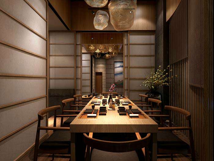 日式料理餐廳裝修設計效果圖