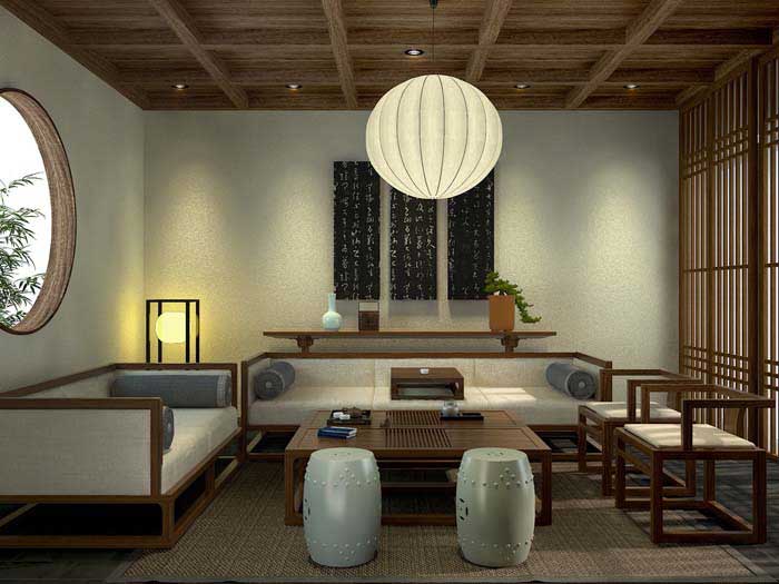 300m2洛陽(yáng)茶居會(huì)所設(shè)計(jì)效果圖