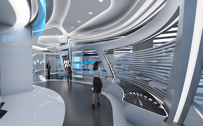 1000平米企業(yè)數(shù)字展廳設(shè)計(jì)效果圖