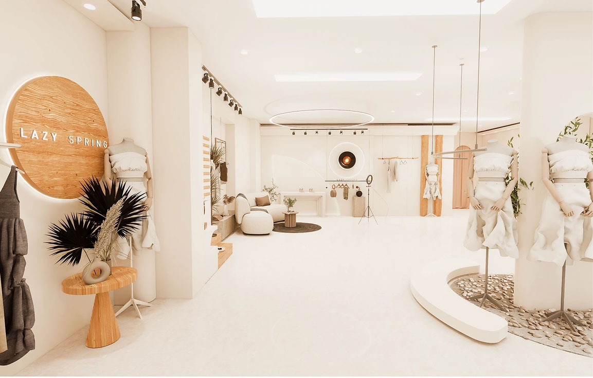 200平米鄭州服裝門店直播間設計效果圖