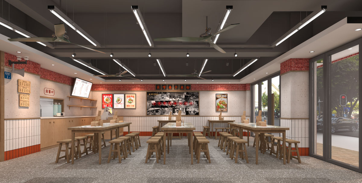 180平米鄭州快餐店裝修設計效果圖